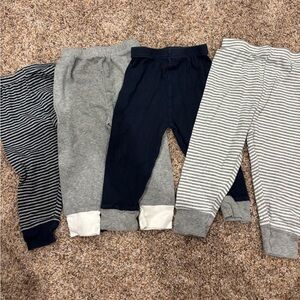 Burt's Bees 6-9 month  Striped and Solid Pants Set